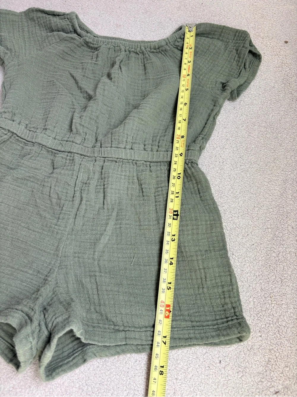 Old Navy Cotton Romper Onesie 4T Army Green Casual Classic Cute Toddler Outdoors
